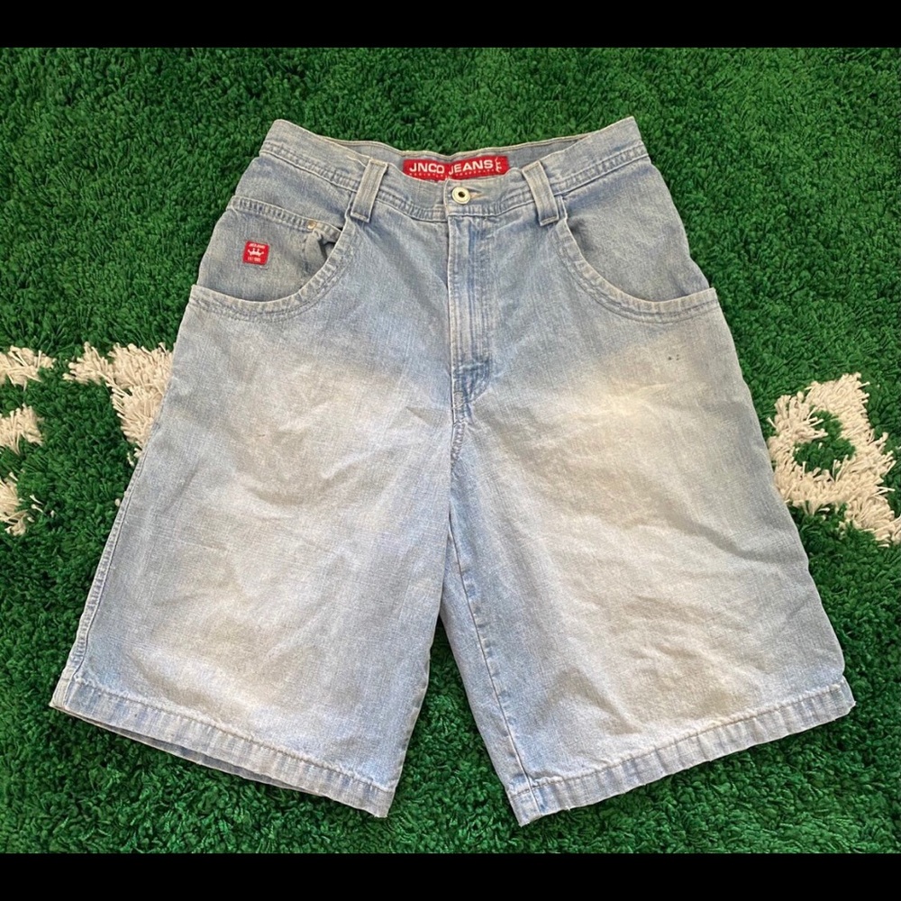 Vintage JNCO Denim Embroidered Shorts. - Picture 3 of 4